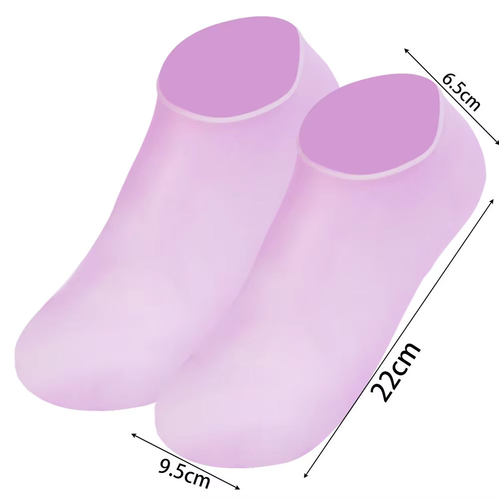 Silicone Moisturizing Socks Reusable anti Cracking Moisturizing Elastic Socks Foot Mask Cracked Dead Skin Remove Pedicure Tools