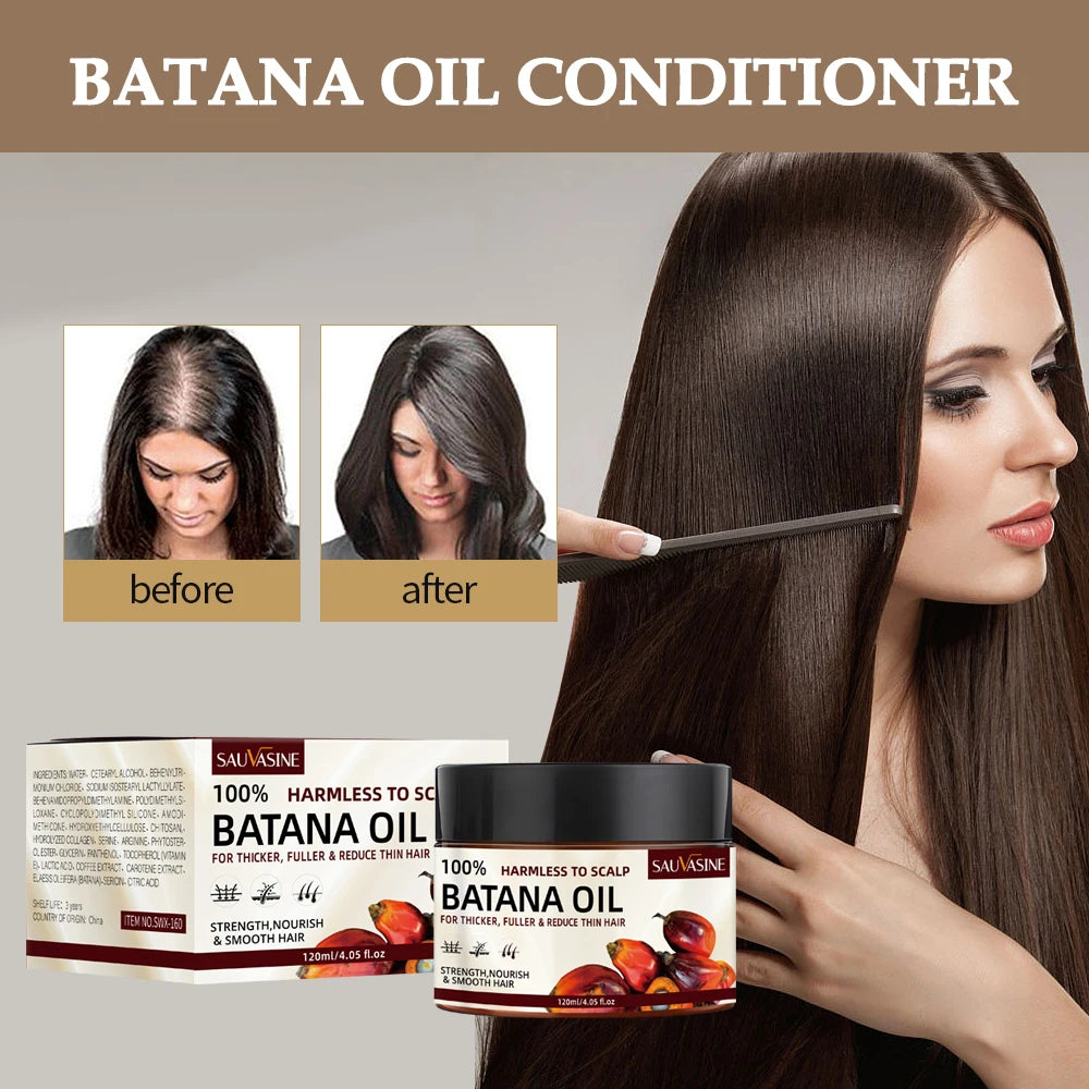 Batana Oil Conditioner 120Ml Smooth Hair Essence Moisturizing Repair Hair Strengthening Hair Root Hair Care Hair Growth Healthie