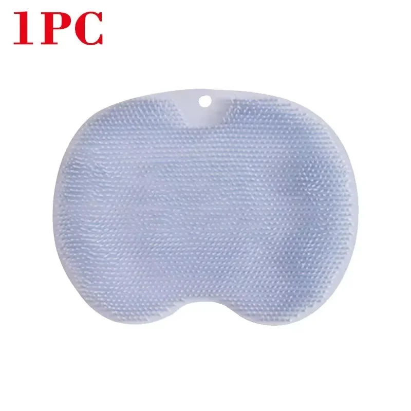 Bathing anti Slip Mat Exfoliating Shower Massage Scraper Bathroom Non-Slip Bath Mat Back Massage Brush Silicone Foot Wash Mat