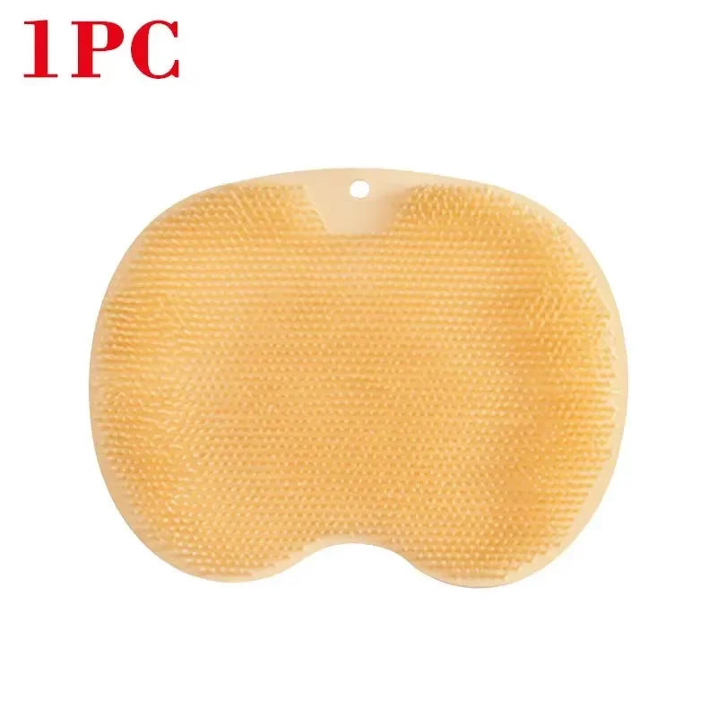 Bathing anti Slip Mat Exfoliating Shower Massage Scraper Bathroom Non-Slip Bath Mat Back Massage Brush Silicone Foot Wash Mat