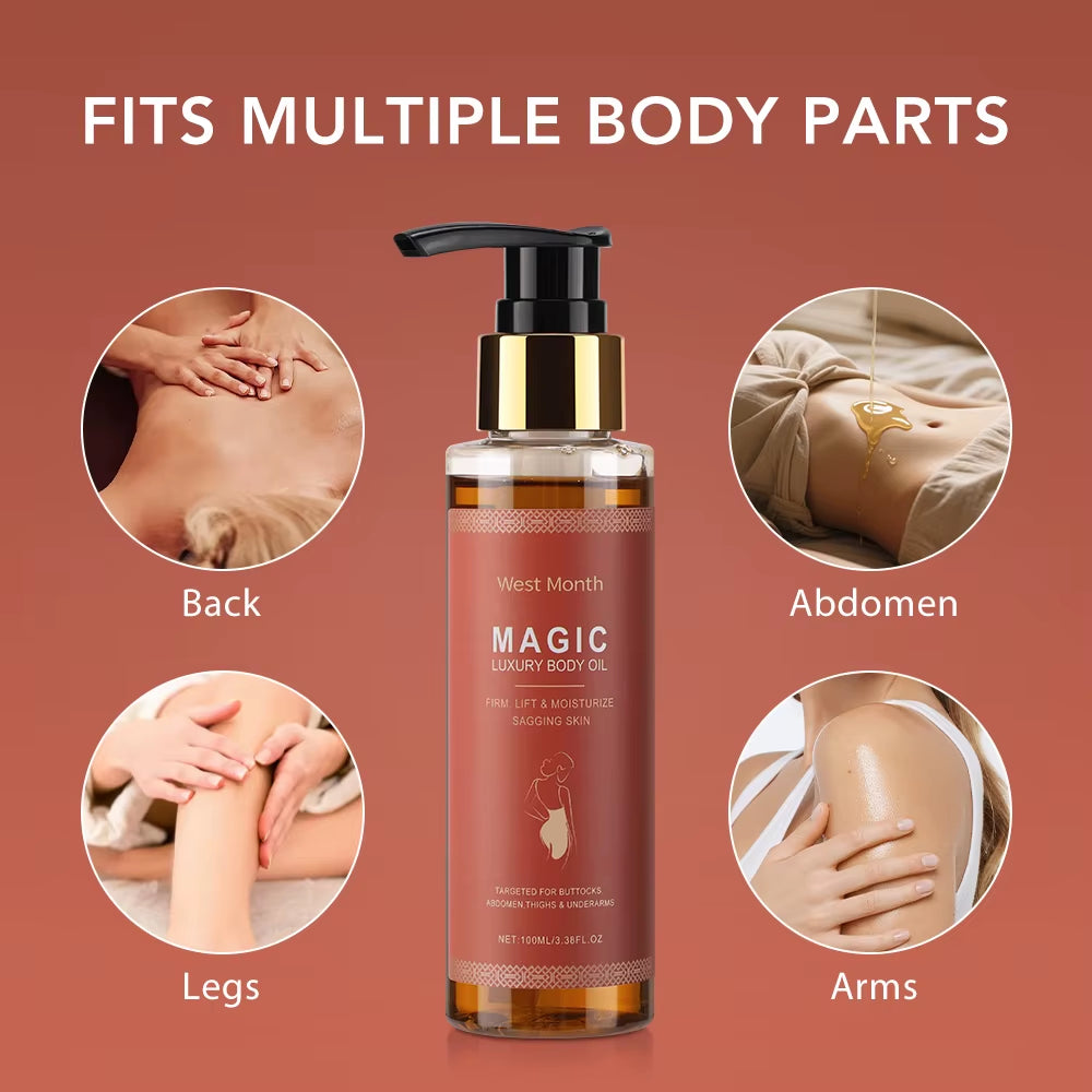100Ml Magic Luxury Body Oil Firming Skin Deep Moisturizing Nourishing Fade Fine Line Improve Sagging Body Care Massage Oil