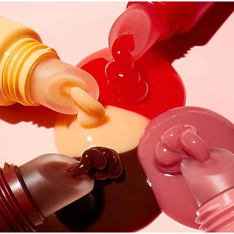 Hydrating Peptide Lip Gloss Transparent Lip Tinted Protection Oil Hydrating,Lip Balm Lip Plumping Moisturizing Lip Glaze Makeup