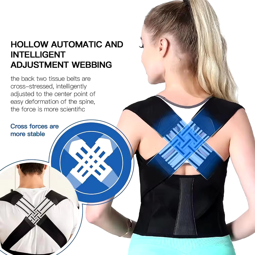 Back Brace Posture Corrector for Women & Men Back Lumbar Support Shoulder Posture Support for Improve Posture & Back Pain Relief